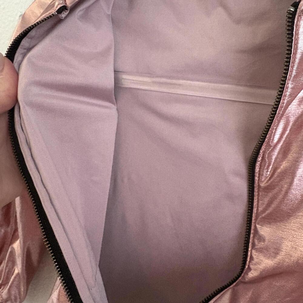 More Than Magic | Girls Metallic Pink Lightweight Spring Zip Up Jacket Hood XS - Picture 6 of 8